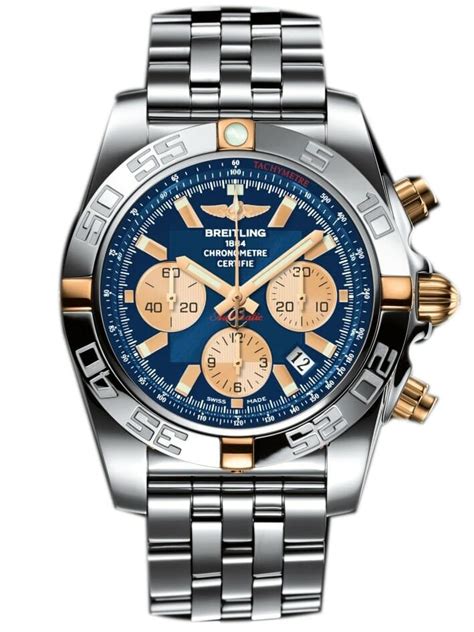 breitling chronomat blue dial steel|breitling chronomat dial color.